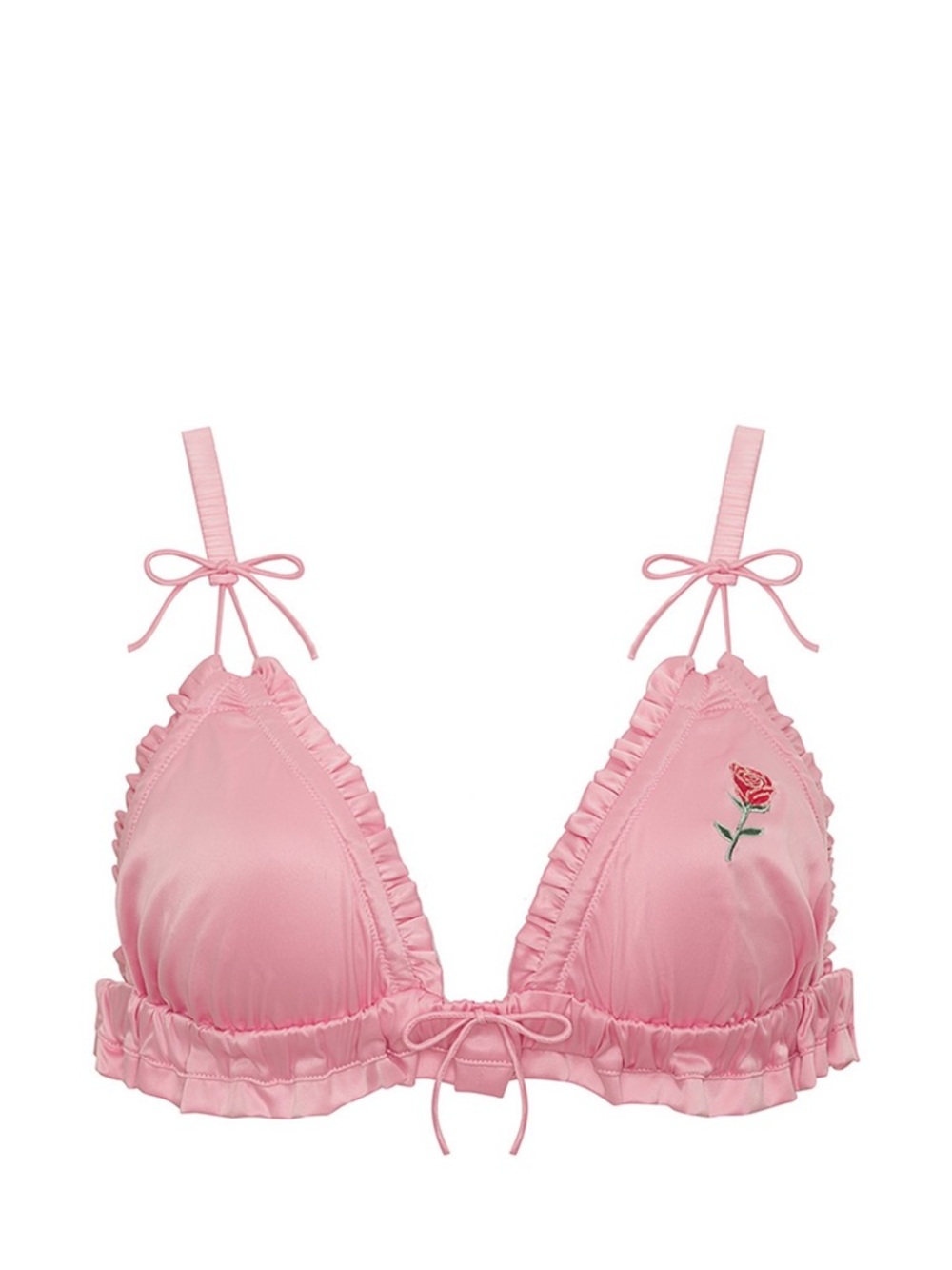 For Love & Lemons Silky Light Pink Everyday Bralette (S DD) NWT